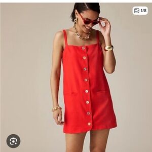 J. Crew Red Linen Dress NWT - XL Tall!